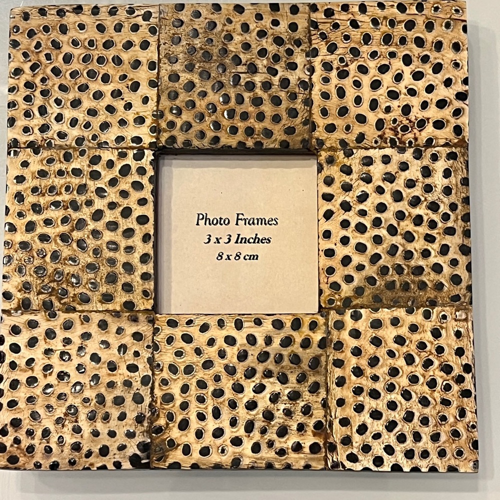 Elegant Cheetah Style Textured Brown/Cream 7.25 x 7.25” Photo Frame